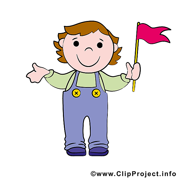 Drapeau clipart gratuit - Garçon dessins gratuits