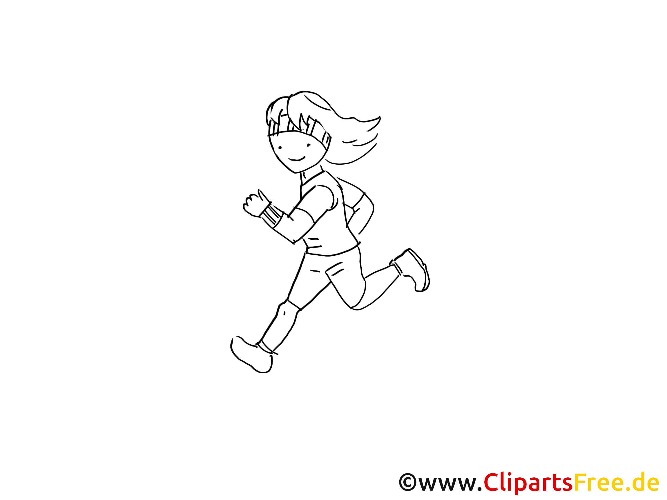 Jogging image à imprimer - Fille cliparts