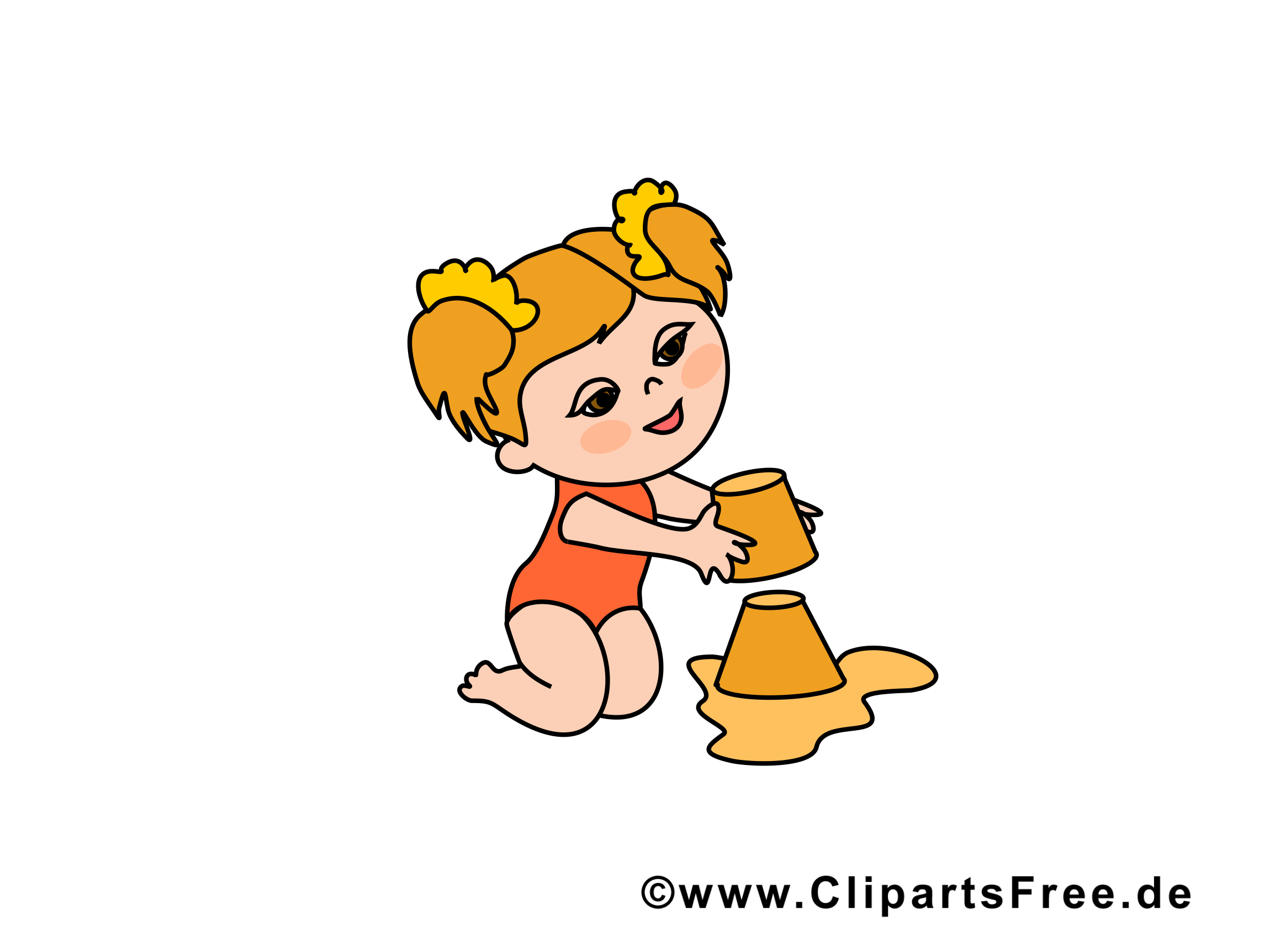 Sable image gratuite – Fille clipart Sable image gratuite – Fille clipart