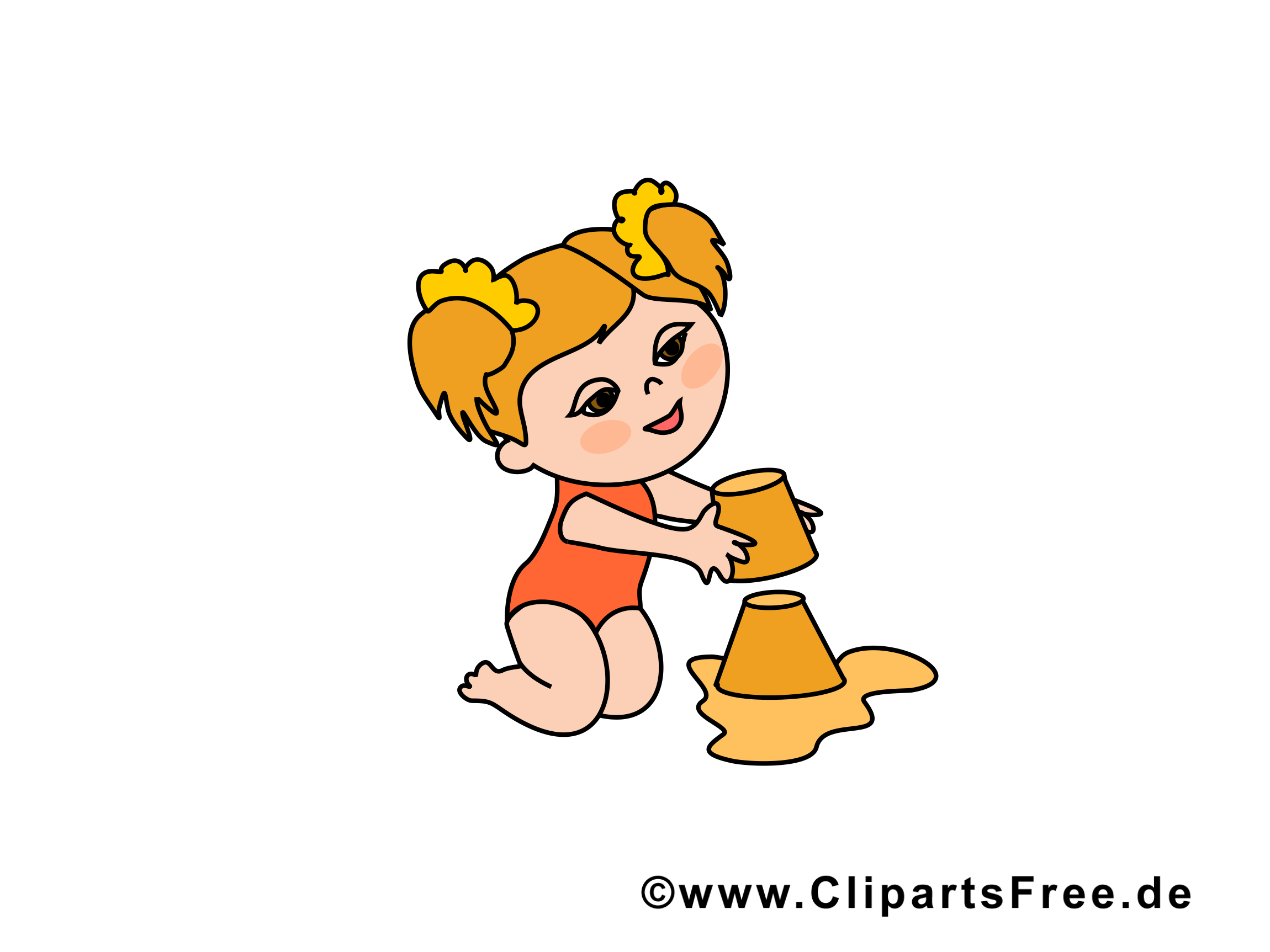 Sable image gratuite – Fille clipart