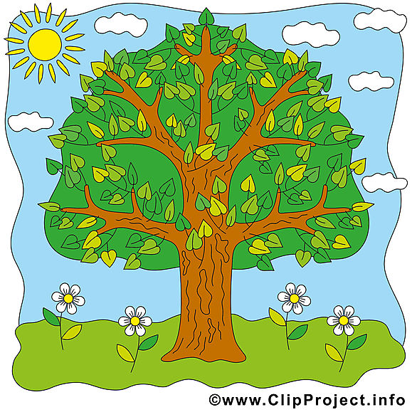 Été illustration gratuite – Arbre clipart