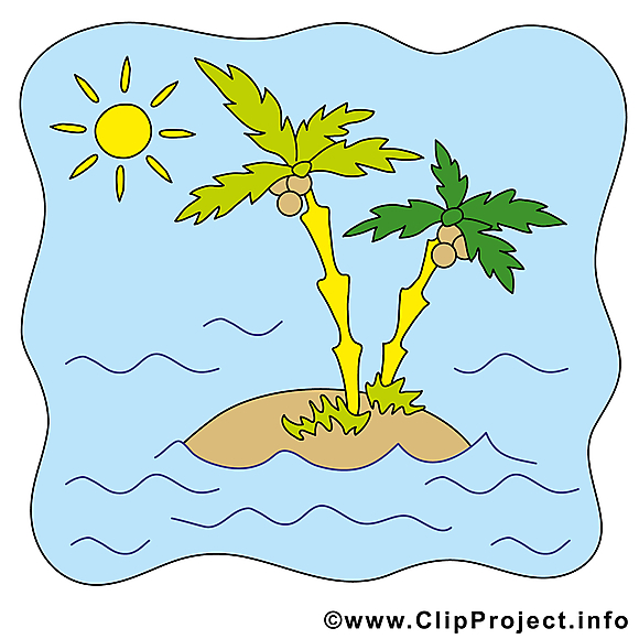 Íle mer clip art gratuit – Été dessin