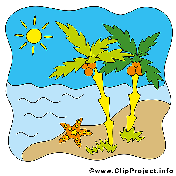 Palmes mer dessin – Été cliparts à télécharger