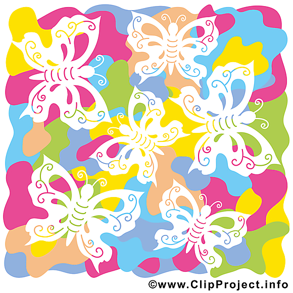 Papillons dessins gratuits – Été clipart