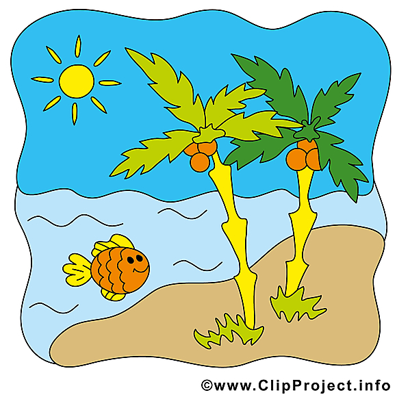 Plage palmes illustration – Été images