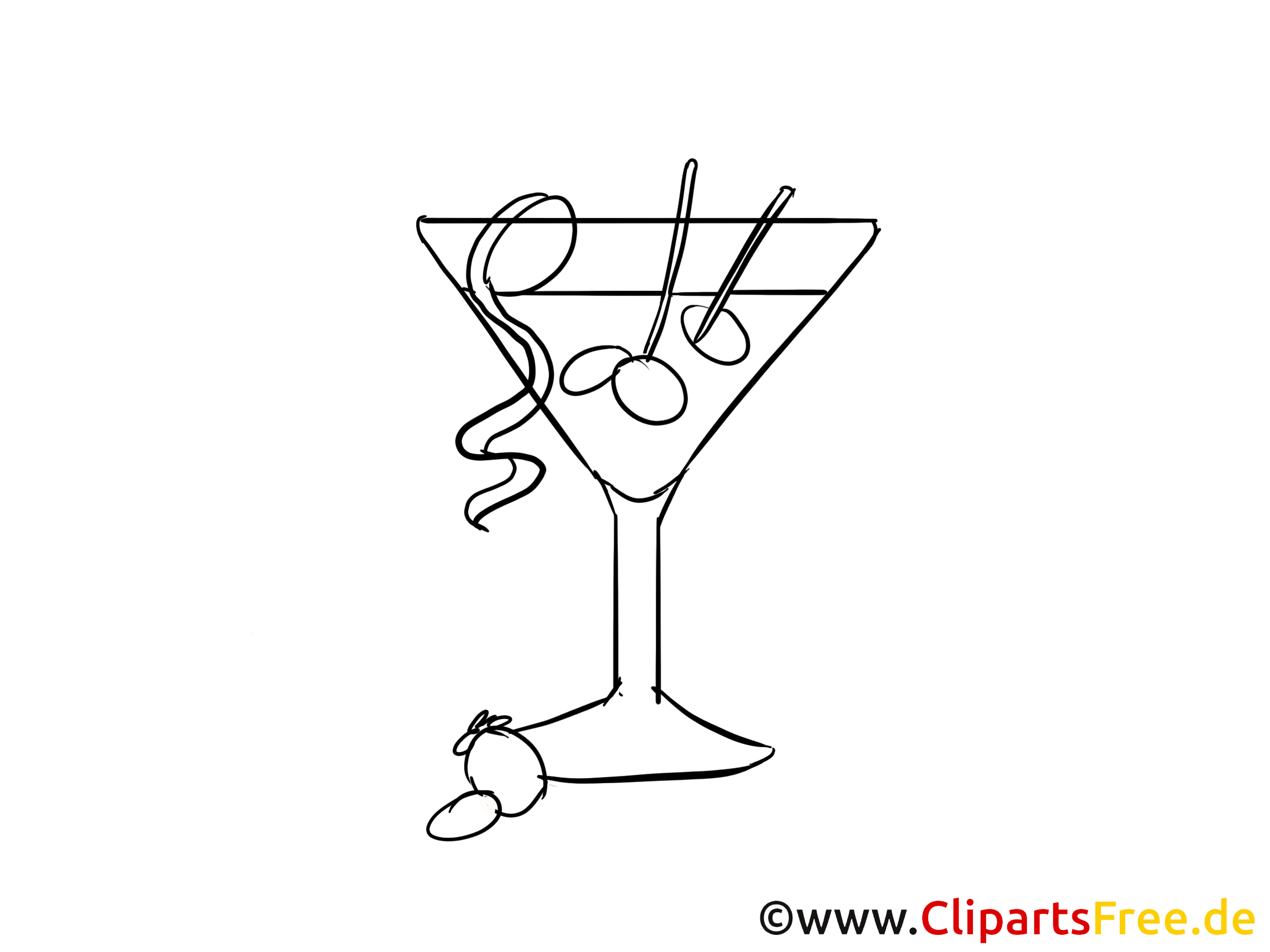 Cocktail dessin gratuit à imprimer