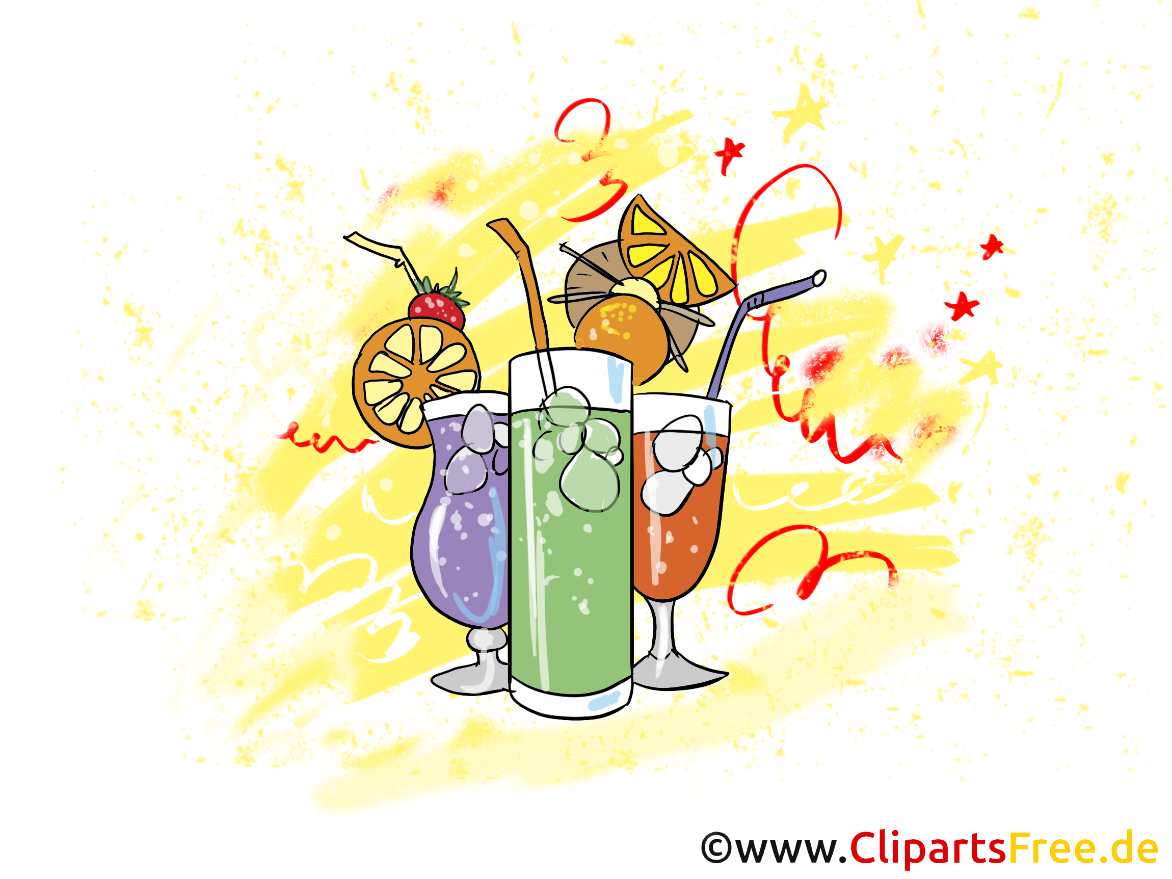 Cocktails dessin gratuit - Soirée clip arts