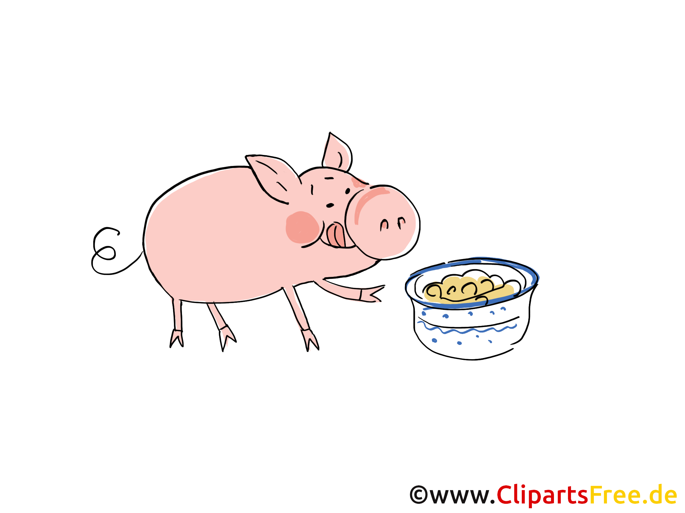 Clip art gratuit cochon – Ferme dessin