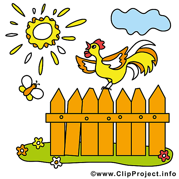 Coq clip art gratuit – Ferme dessin