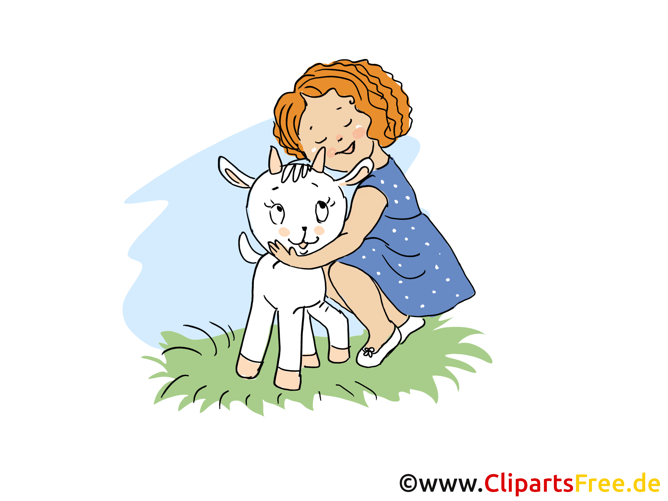 Fille bouc clipart – Ferme dessins gratuits