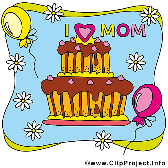 Gâteau image gratuite – Fête des Mères illustration