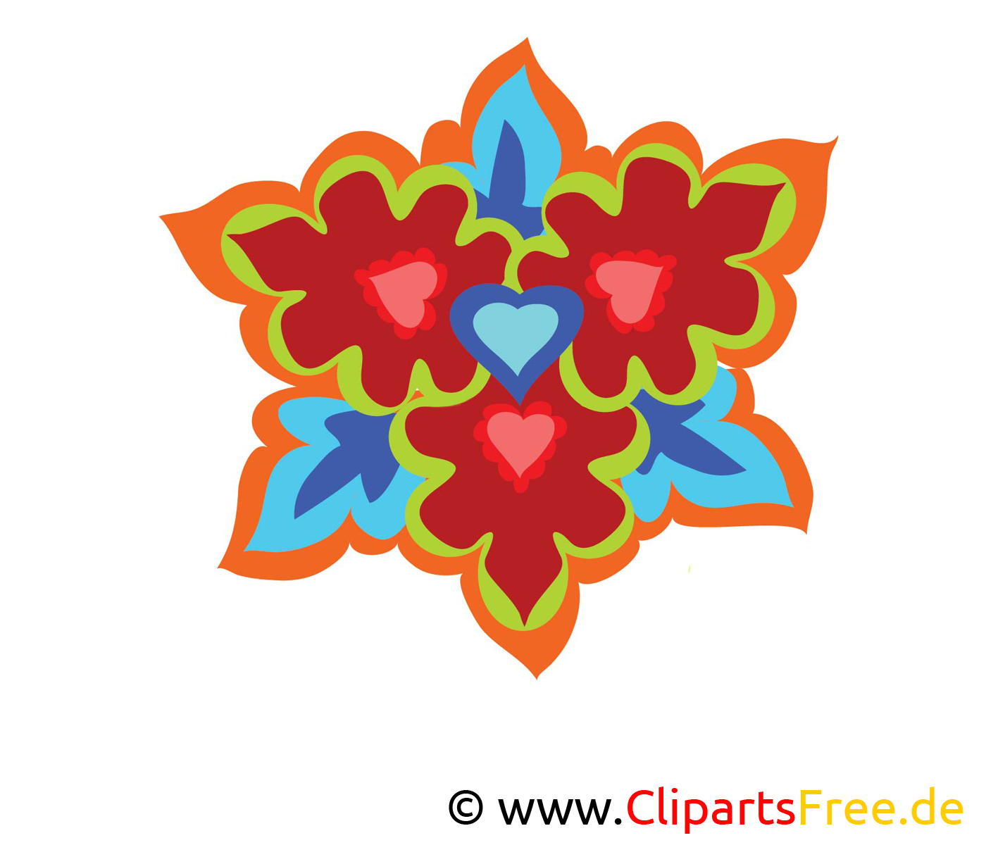 Kaléidoscope clipart gratuit – Fleurs images