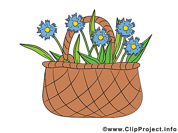 Panier dessins gratuits – Fleurs clipart