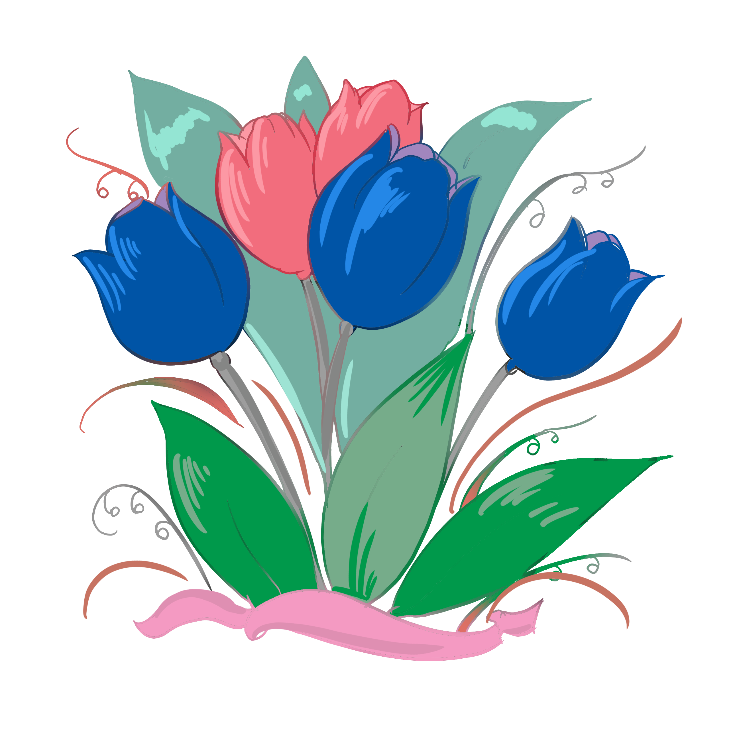Tulipes clip art – Fleurs gratuite