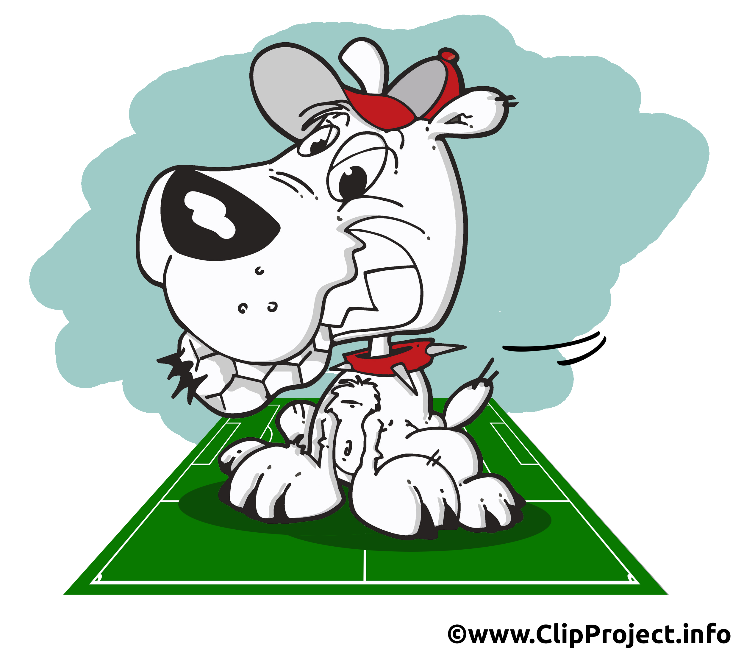 Chien dessins gratuits - Football clipart