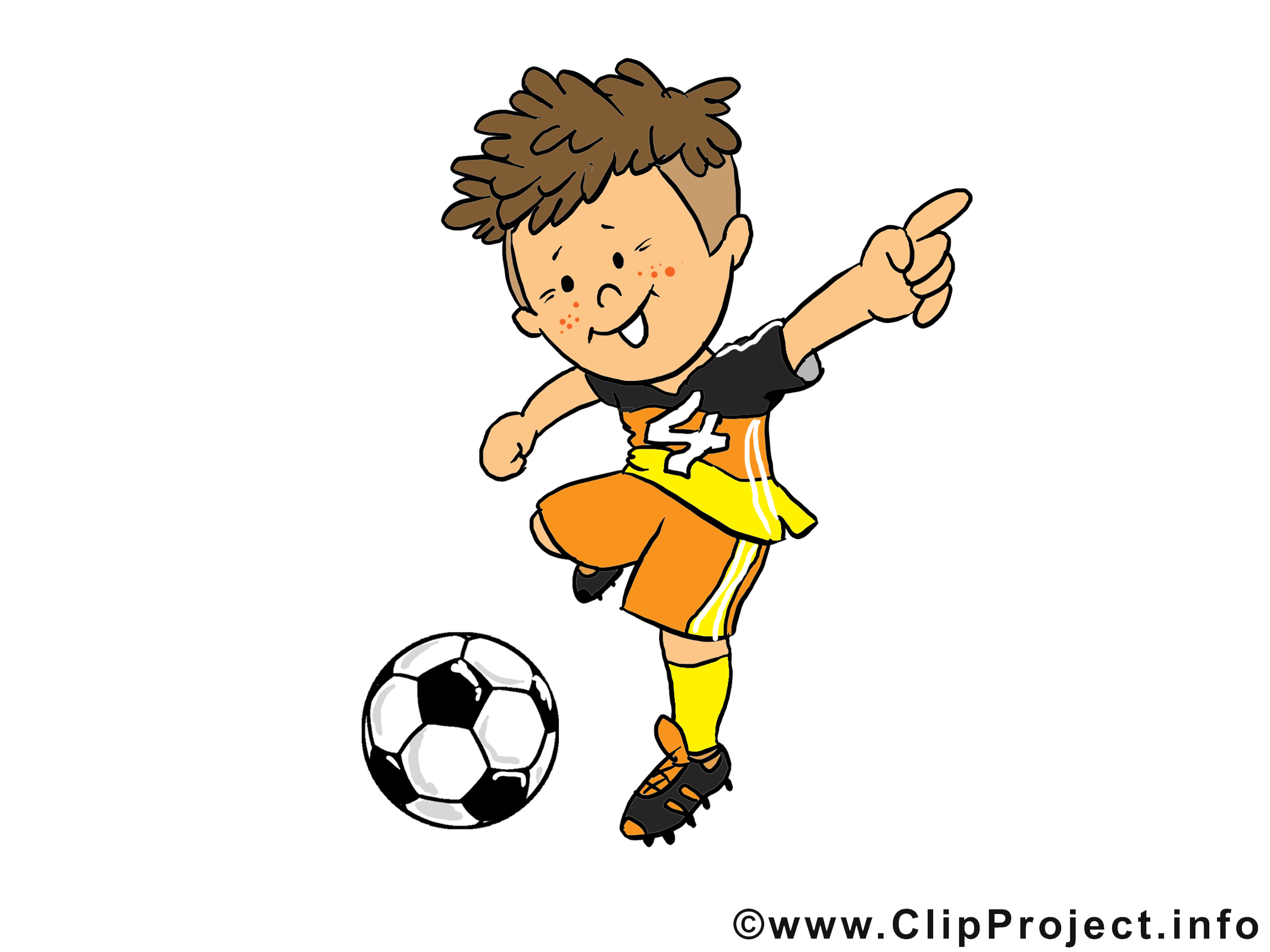 Coup clip art gratuit - Football dessin
