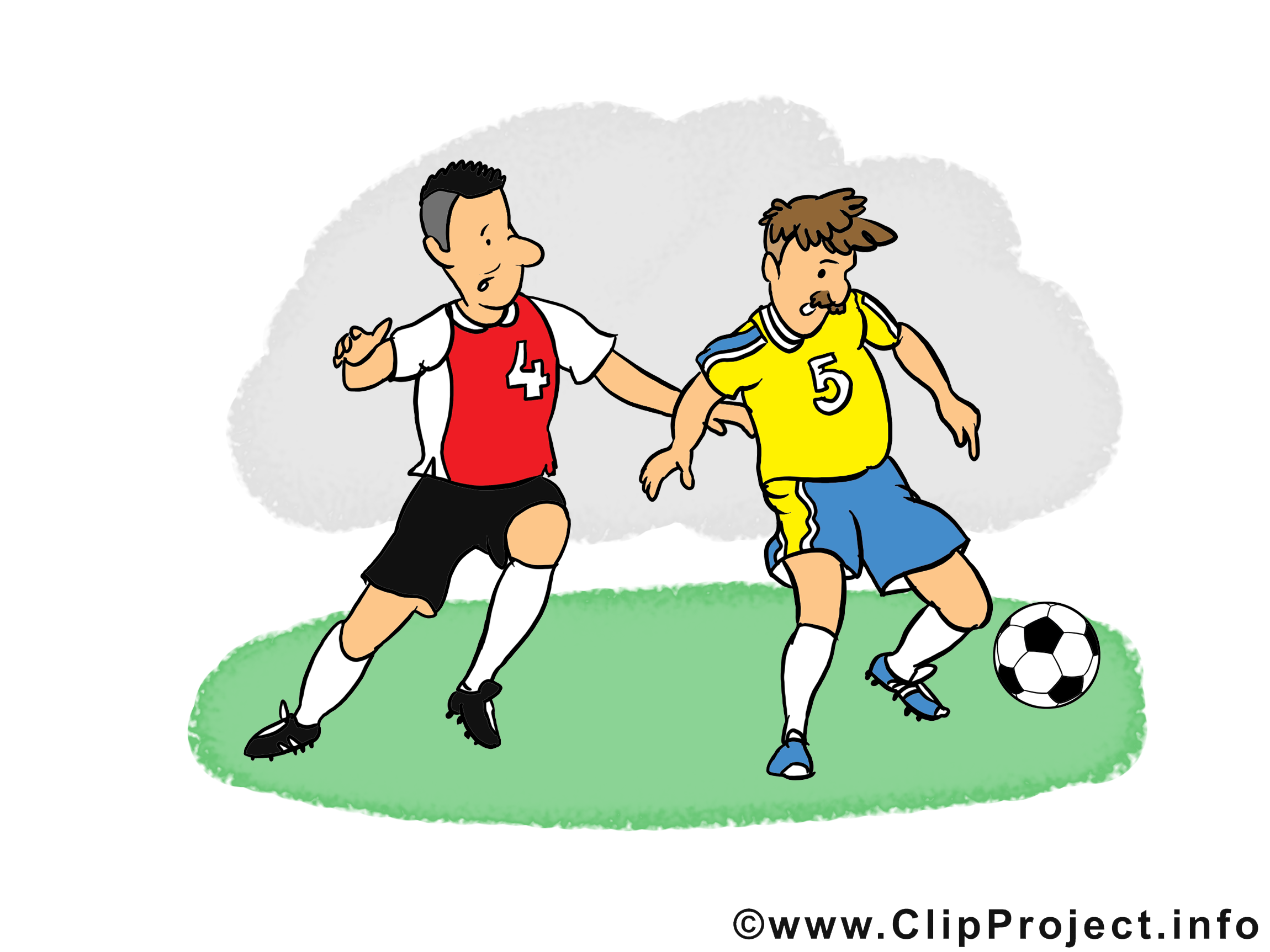 Footballeurs clip arts gratuits - Football illustrations