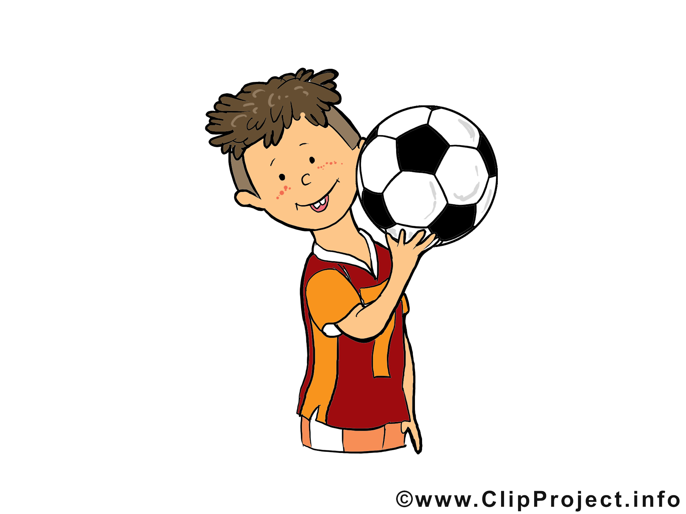 Garçon dessin - Football à télécharger