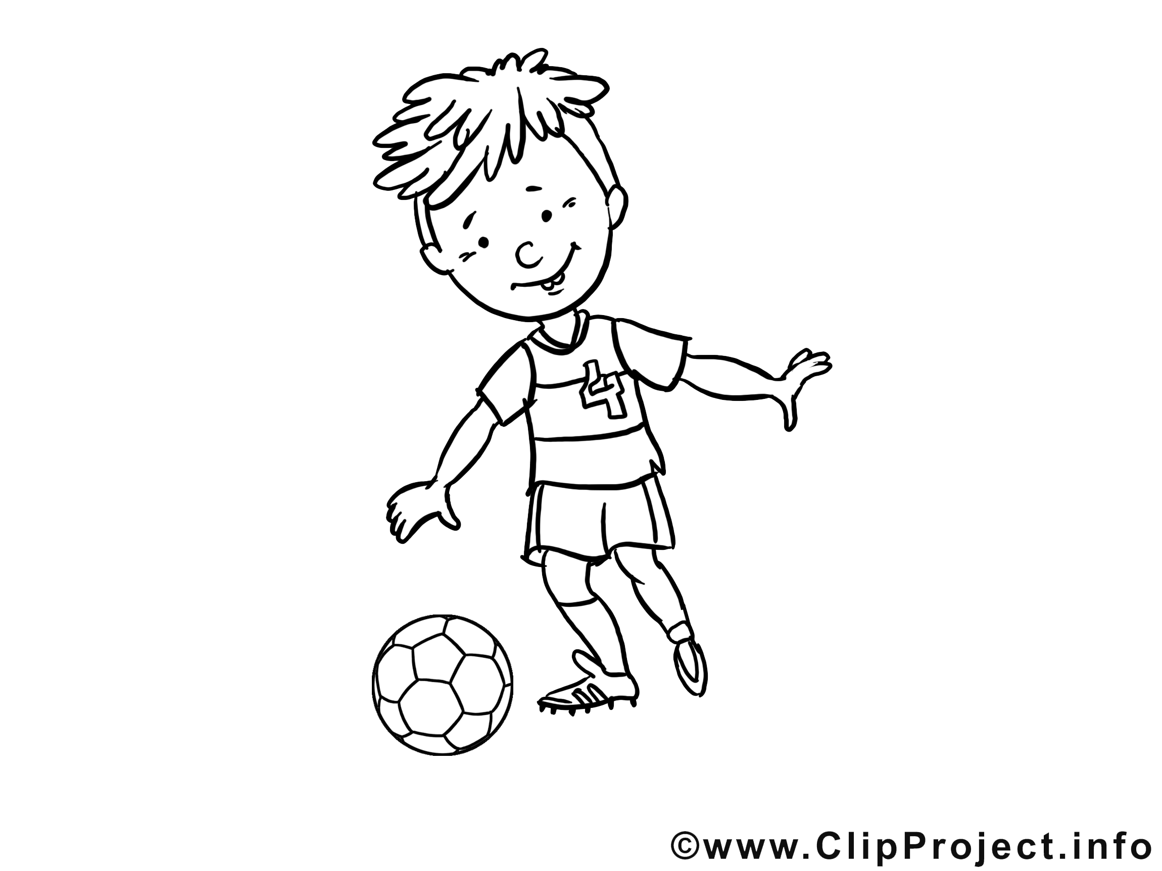 Garçon image à imprimer – Football clipart