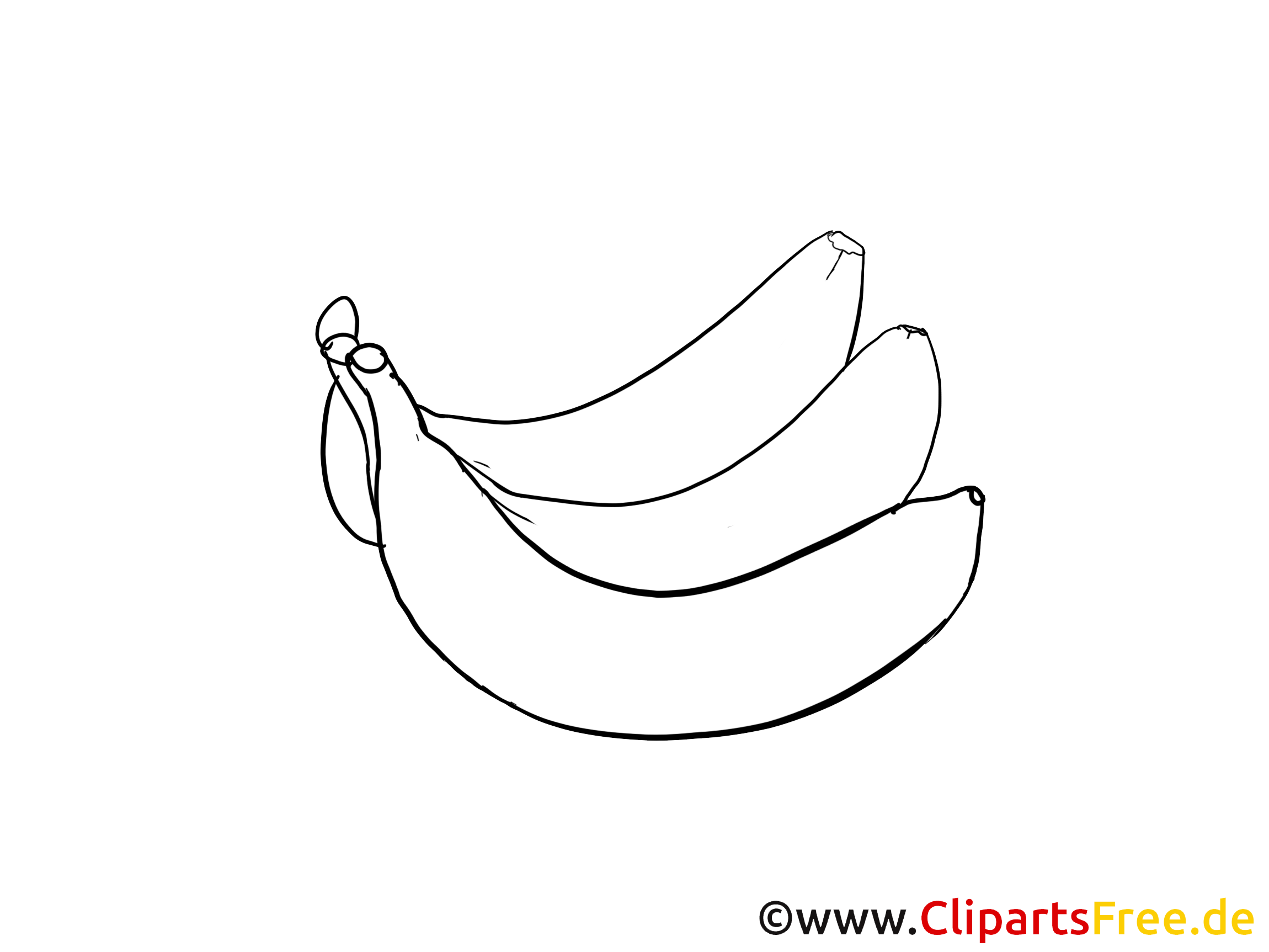 Coloriage bananes images - Fruits clip art gratuit