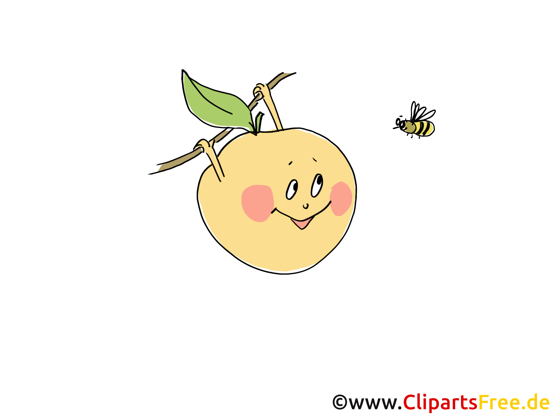 Images gratuites pomme a colorier – Fruits clipart