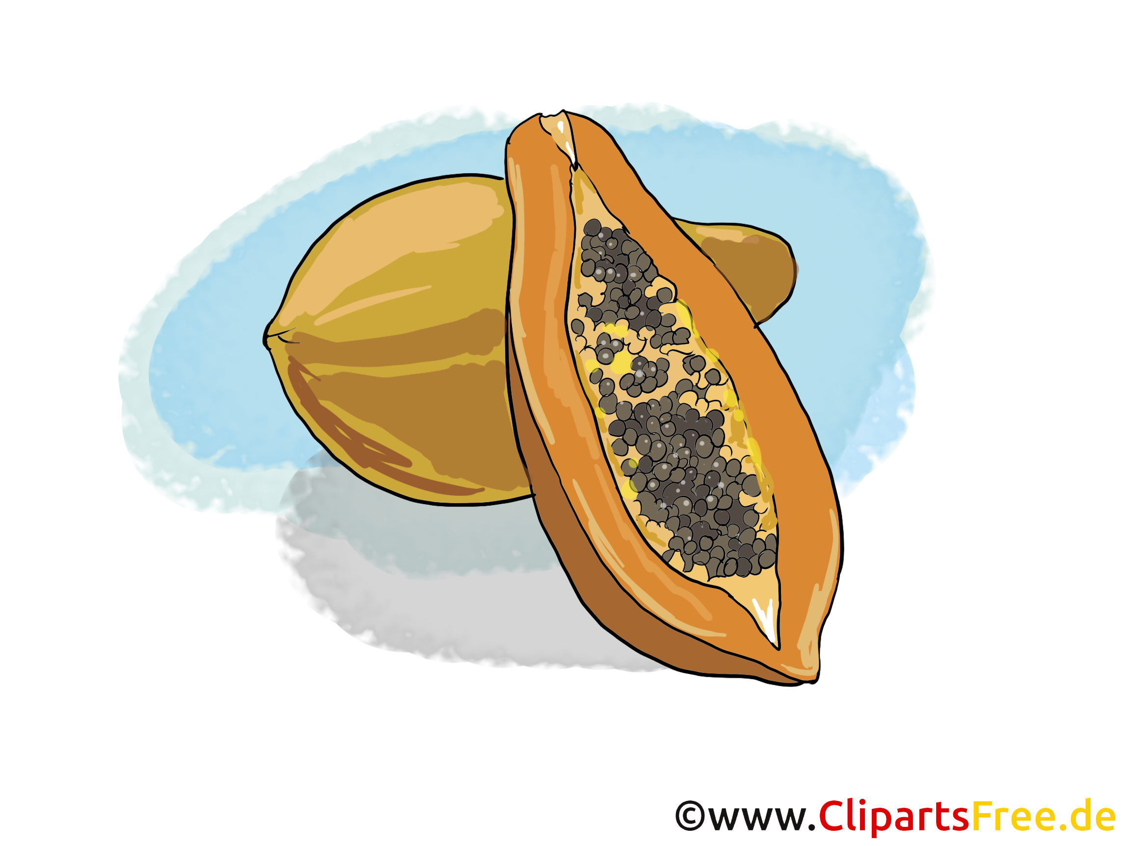Papaye clip arts gratuits - Fruits illustrations