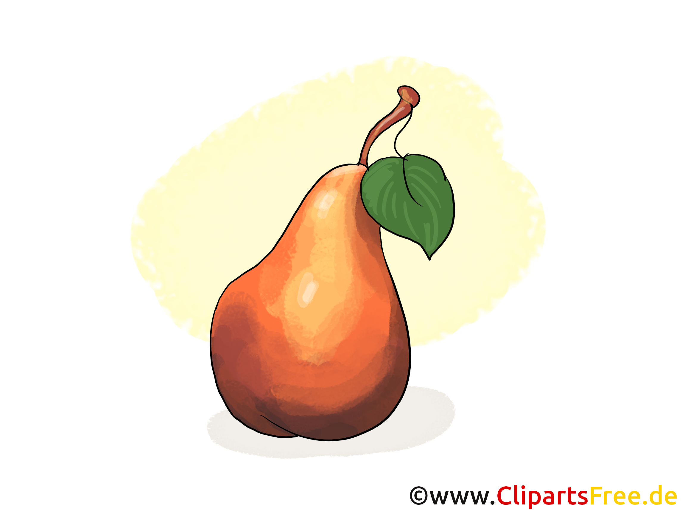Poire illustration gratuite - Fruits clipart