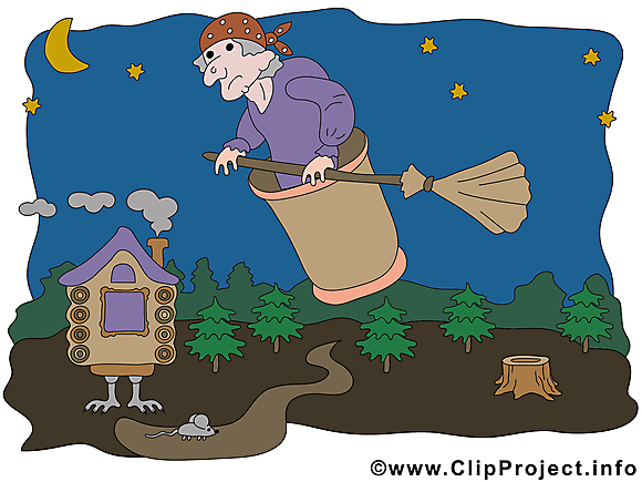 Baba yaga clip art gratuit – Halloween images