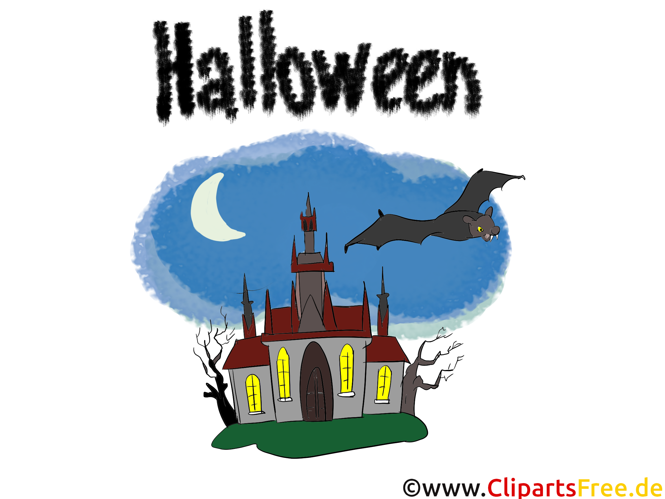 Château dessin - Halloween à télécharger
