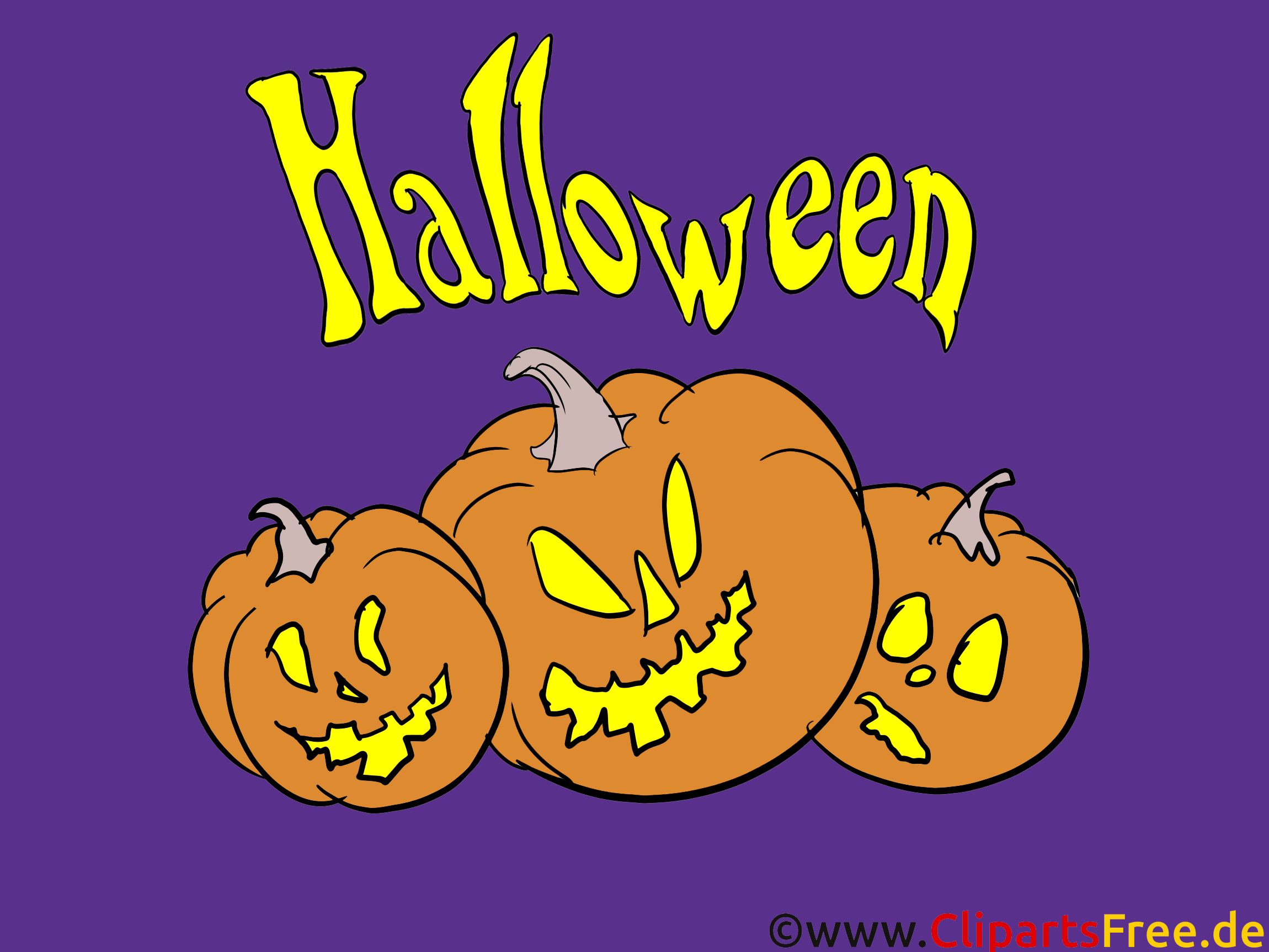 Courges clip arts gratuits - Halloween illustrations