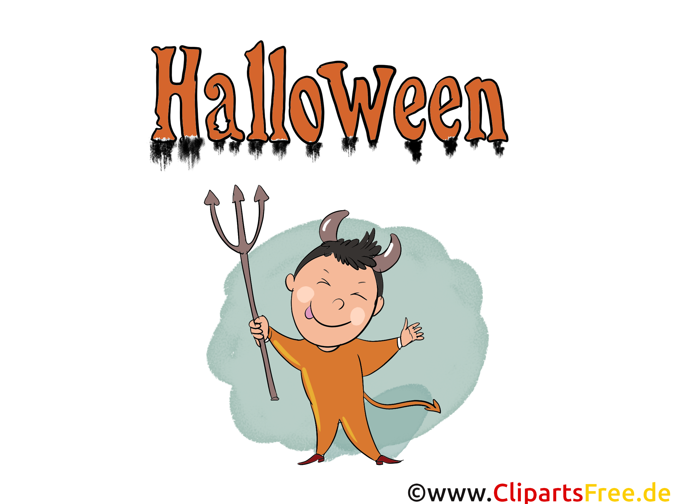 Diable illustration gratuite - Halloween clipart