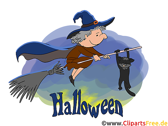 Halloween  illustration - Sorcière clipart