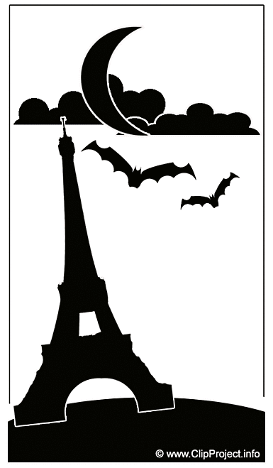 Halloween in Paris clipart