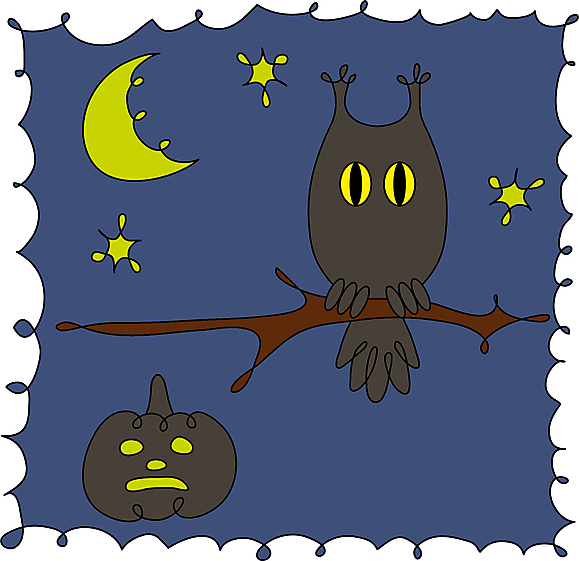 Hibou nuit cliparts gratuis - Halloween images