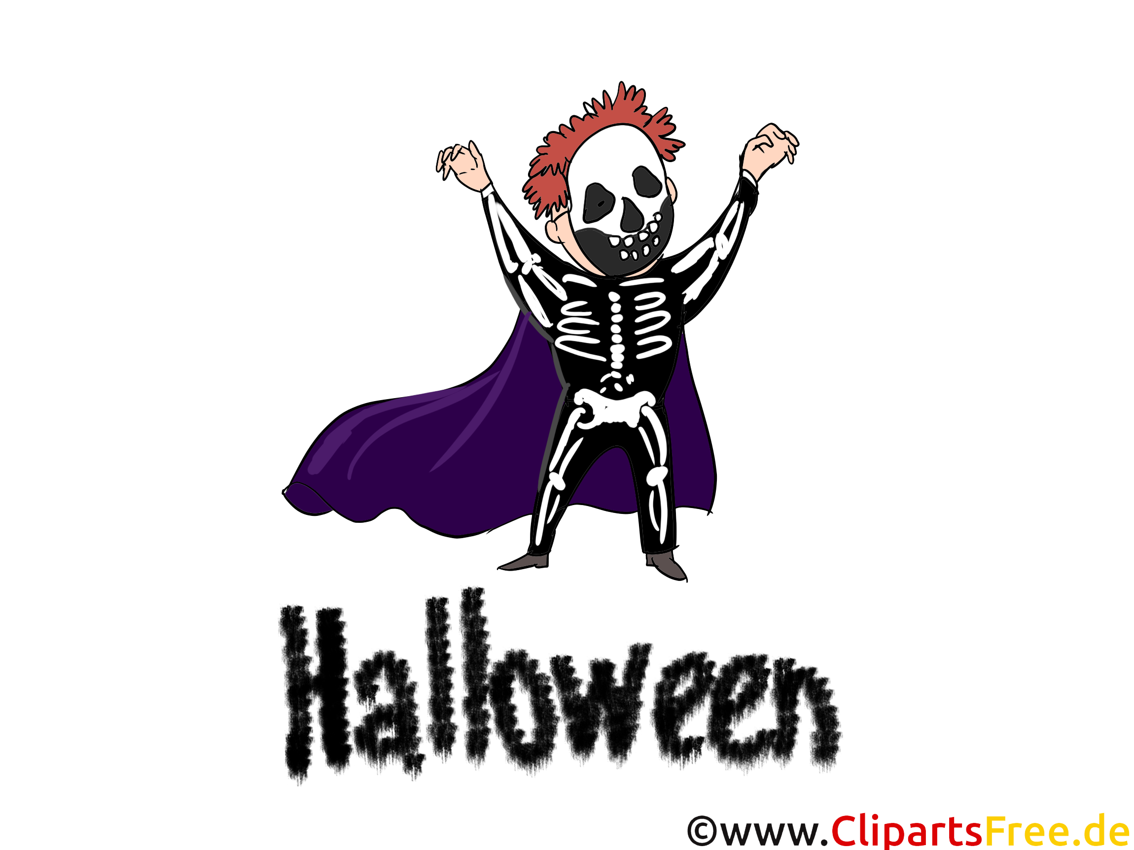 Squelette clip art – Halloween gratuite