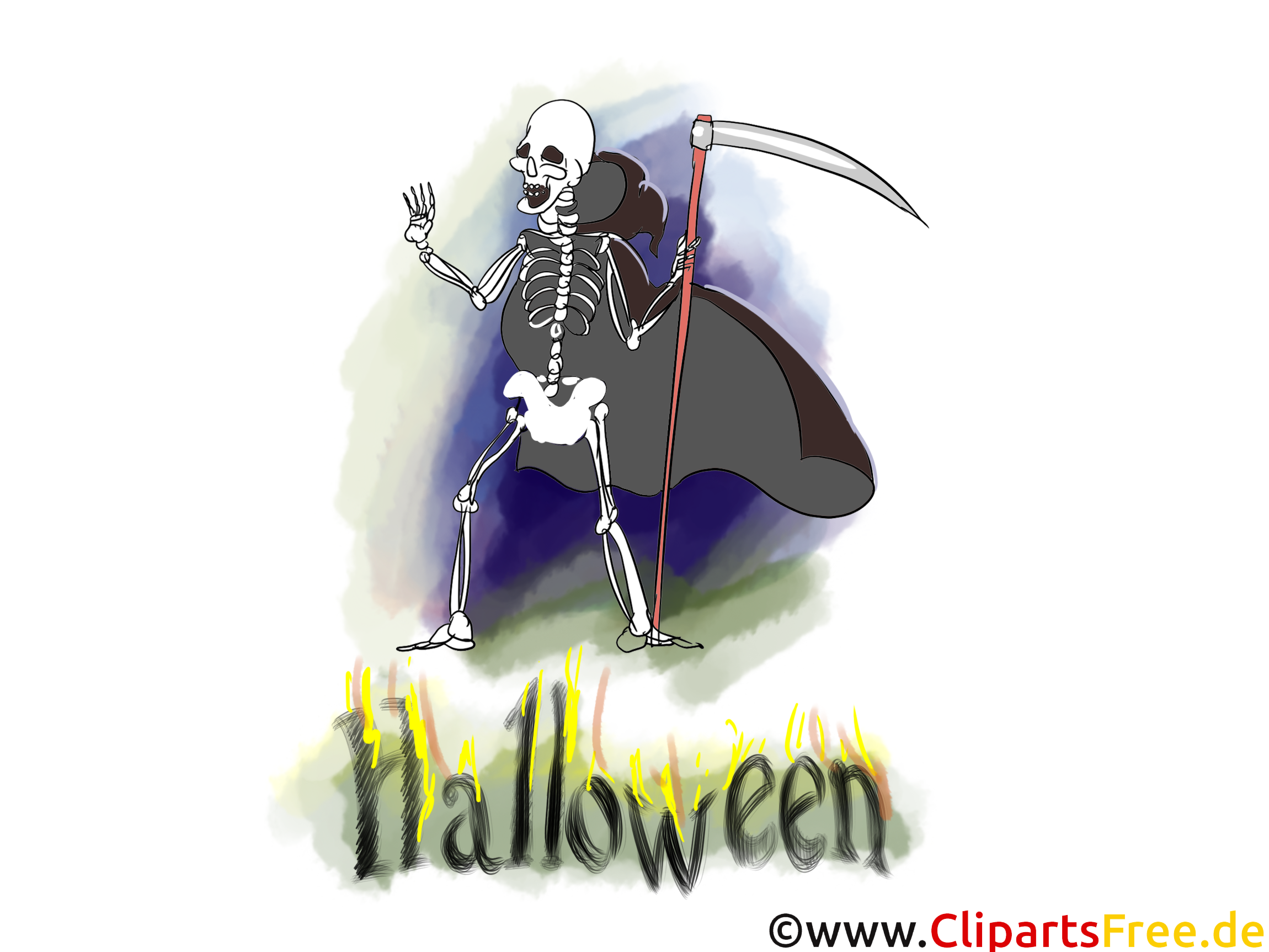 Squelette halloween illustration à télécharger gratuite