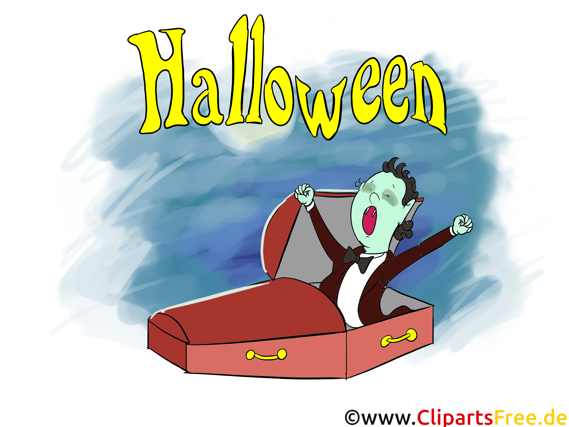Vampire illustration gratuite - Halloween clipart