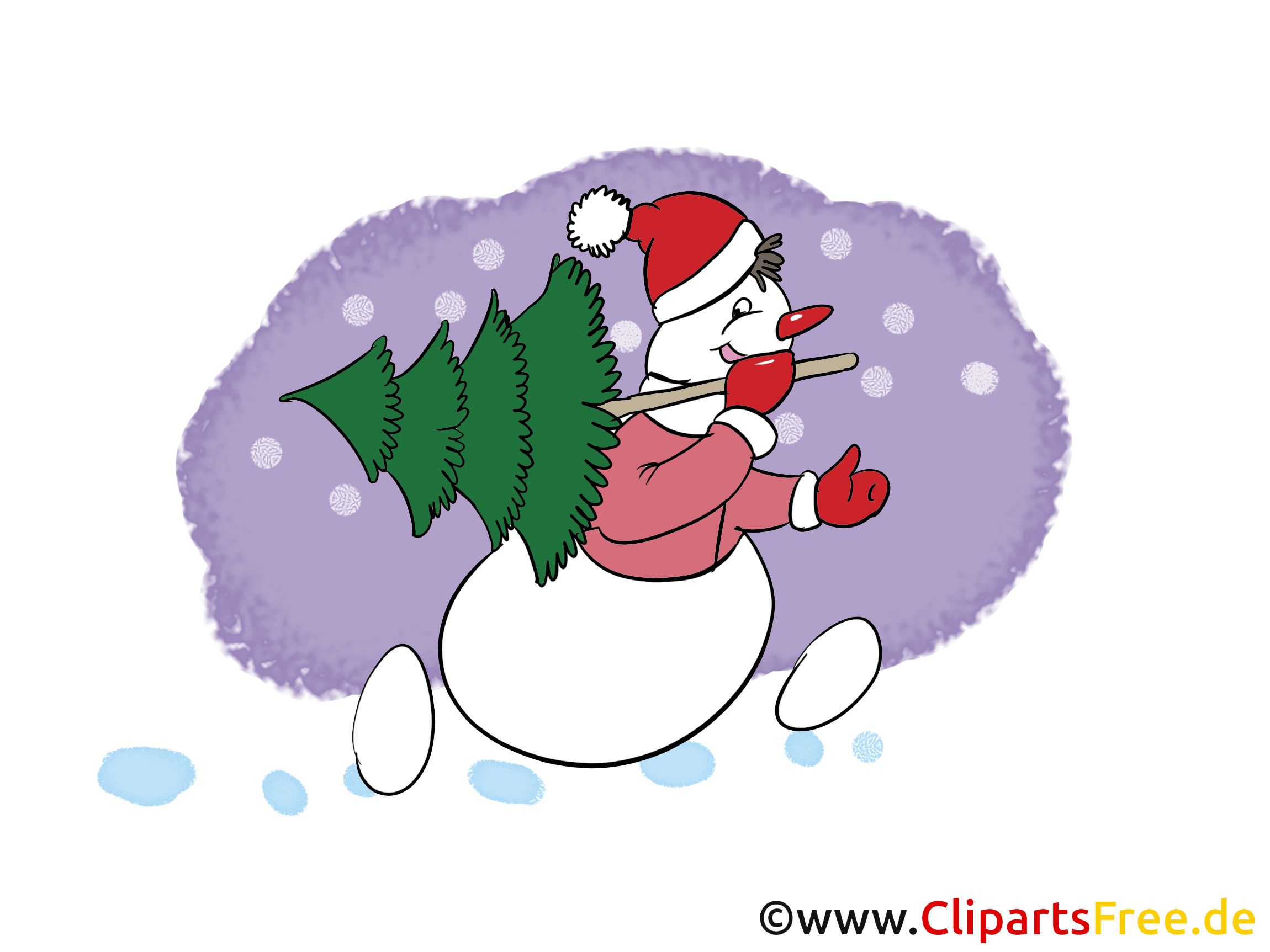 Bonhomme de neige image gratuite – Hiver clipart