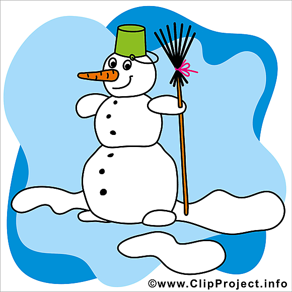 Bonhomme de niege image gratuite – Hiver clipart