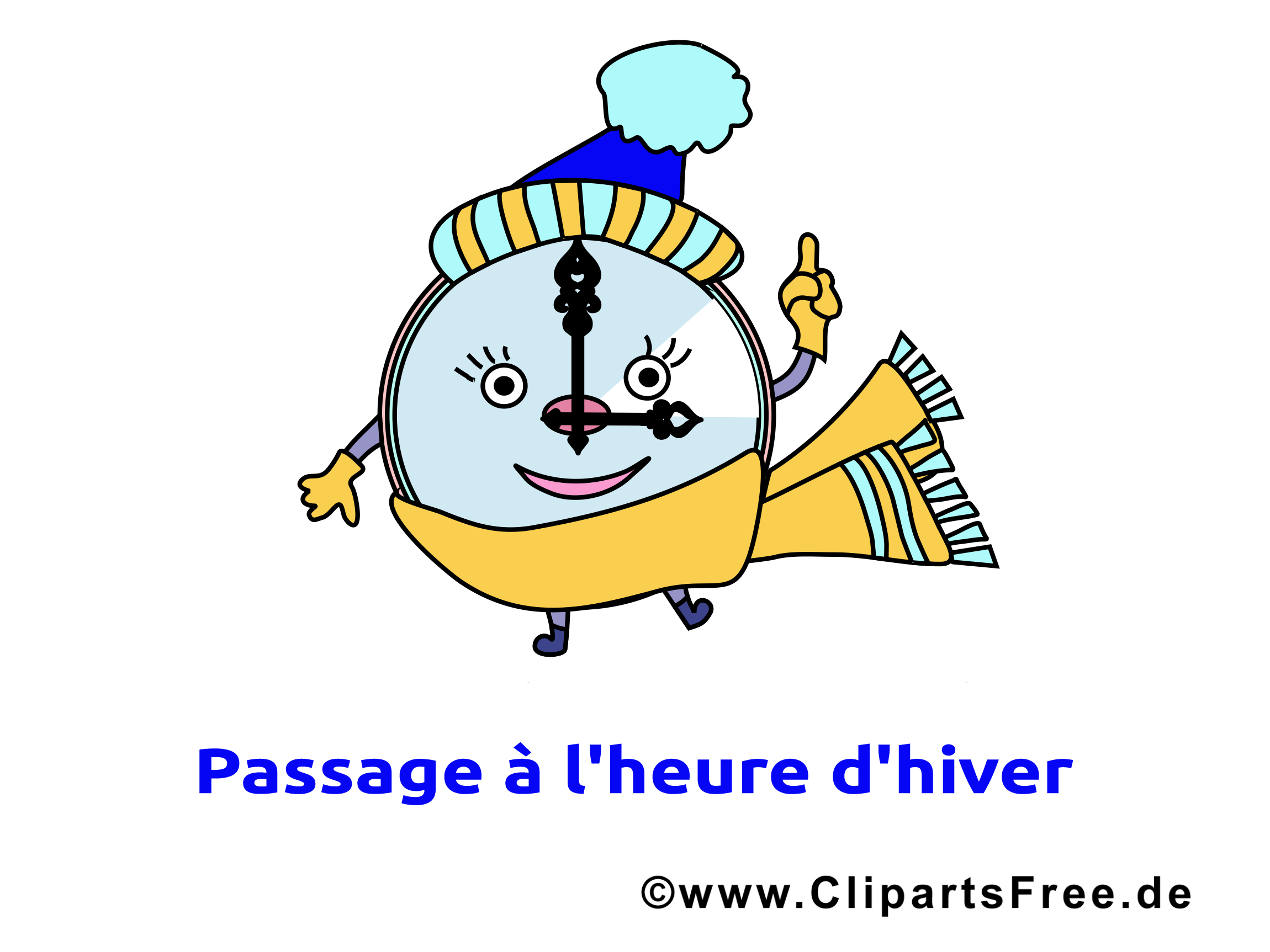 Réveil dessins gratuits - Hiver clipart