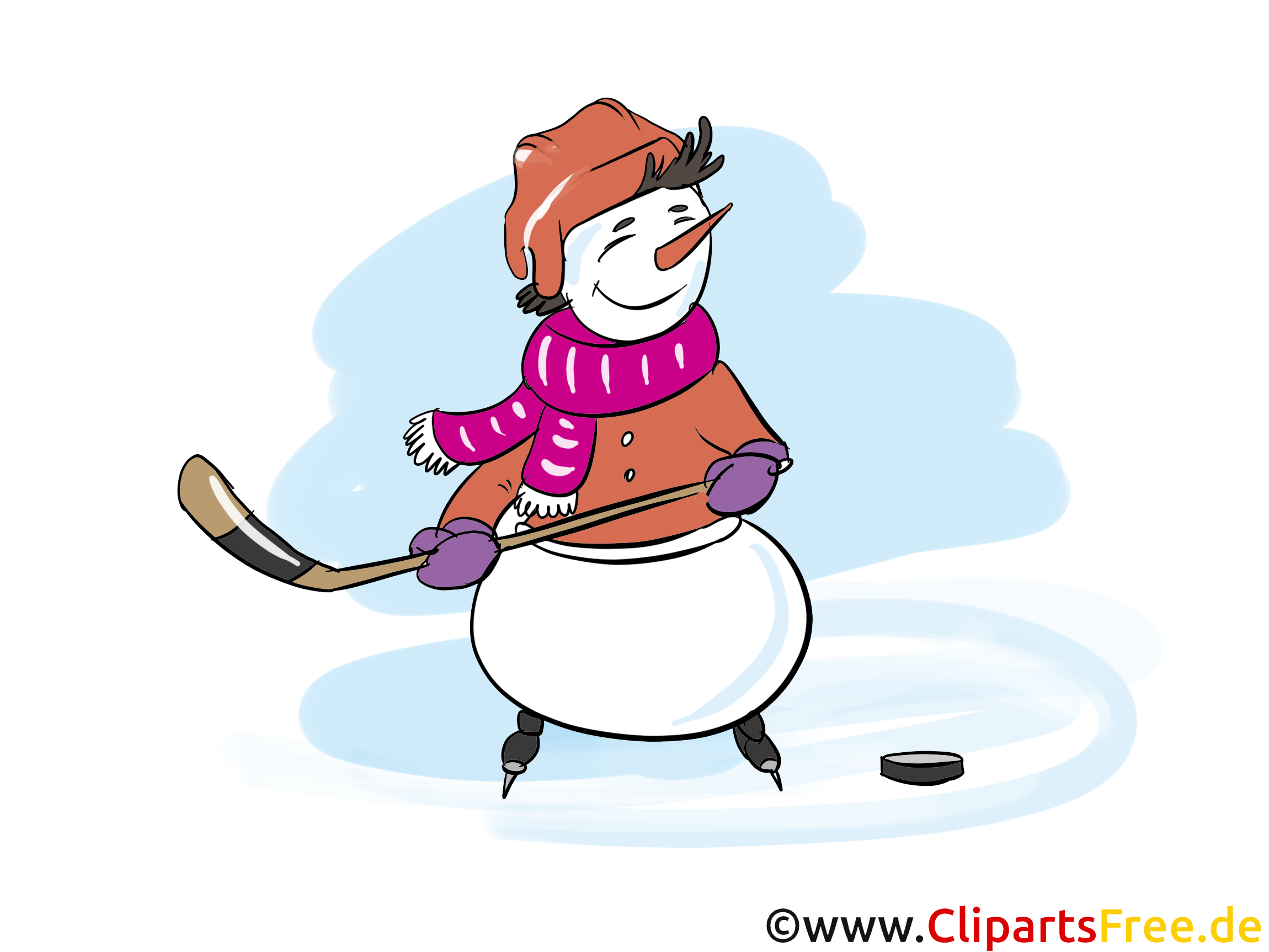 Bonhomme de neige dessin gratuit - Hockey image