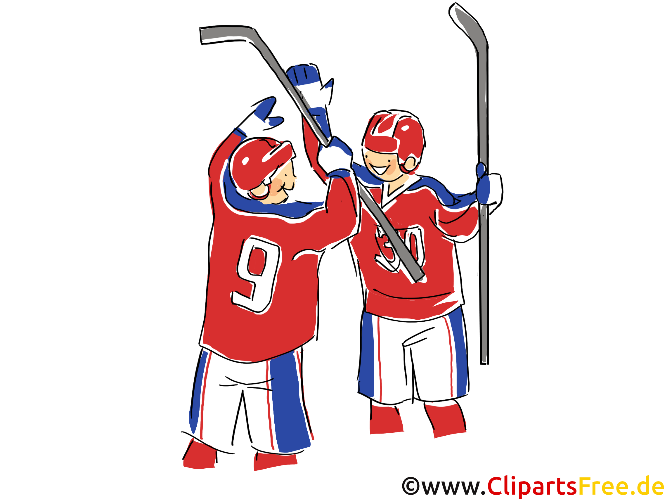 Gagnants illustration gratuite - Hockey clipart