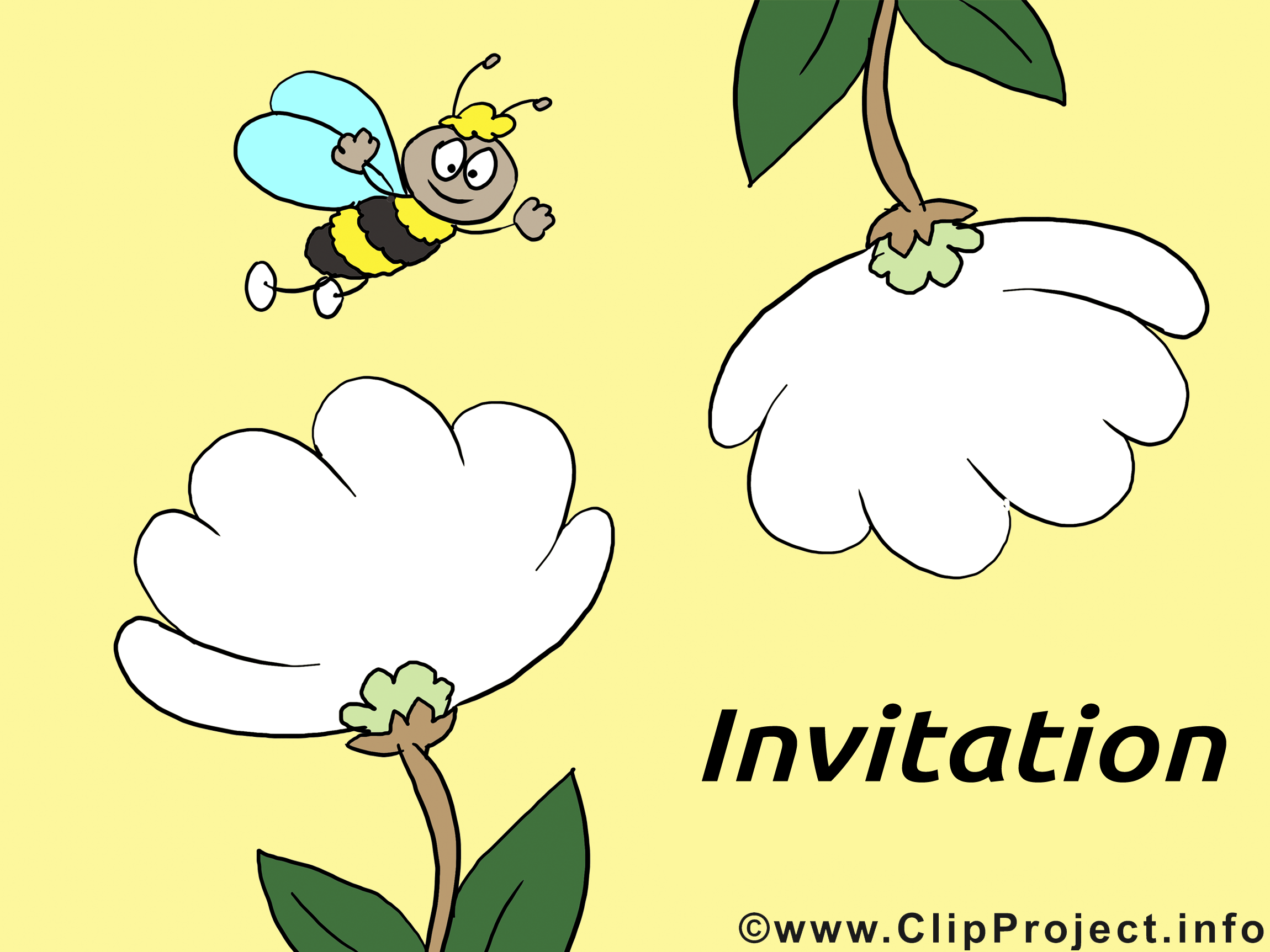 Abeille image gratuite - Invitation illustration