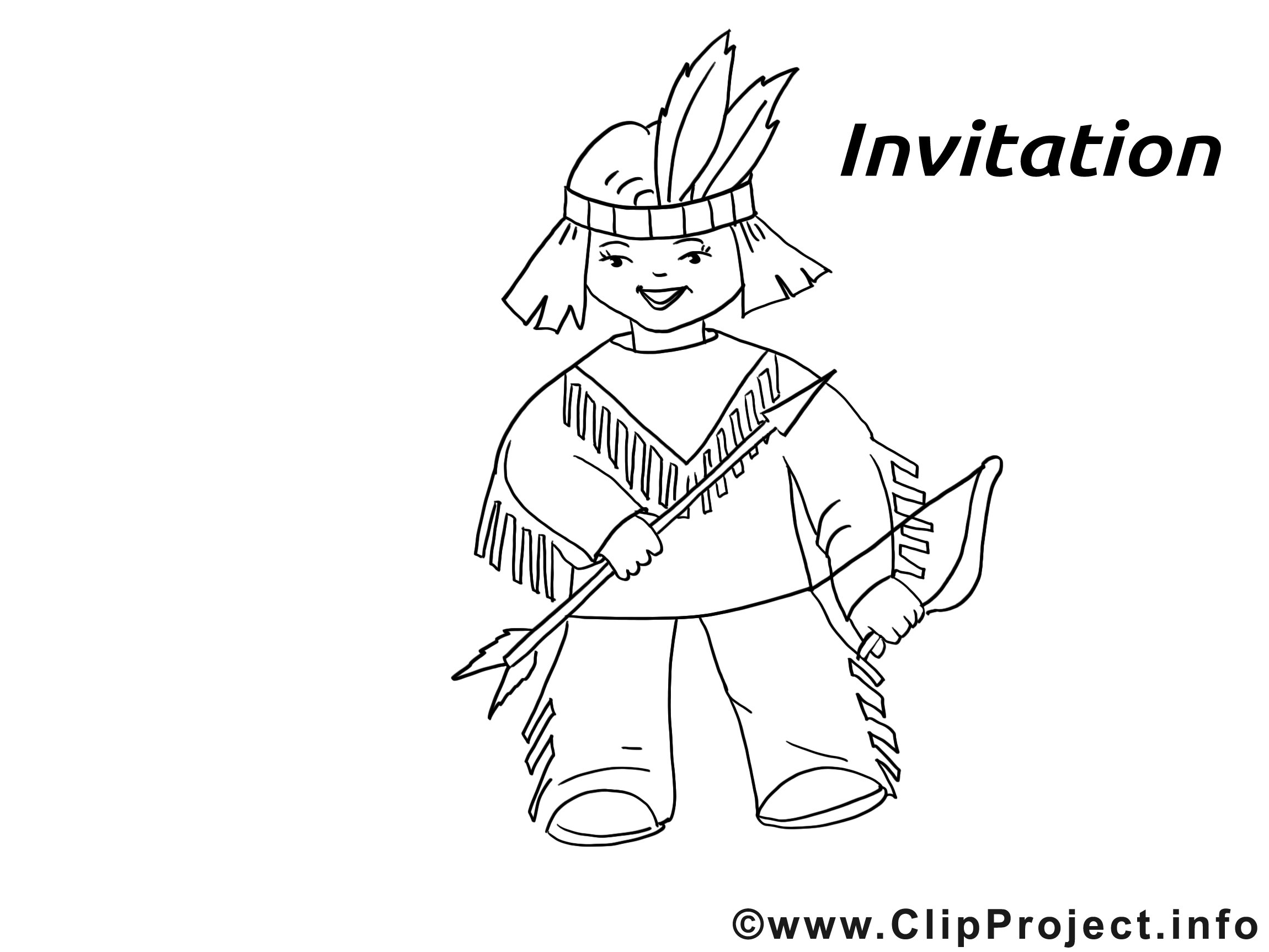 Archer invitation illustration à imprimer gratuite