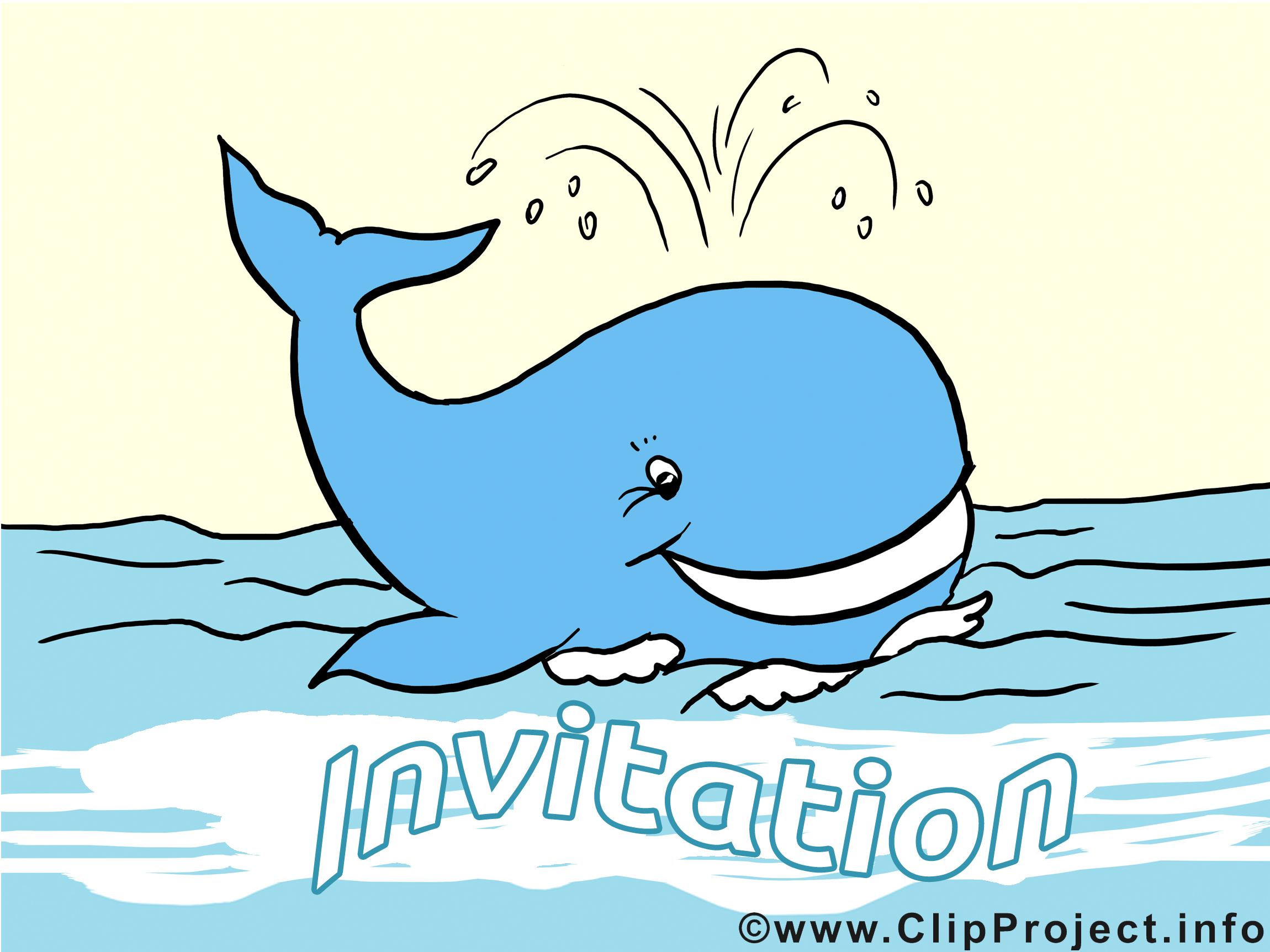 Baleine clip art gratuit – Invitation images