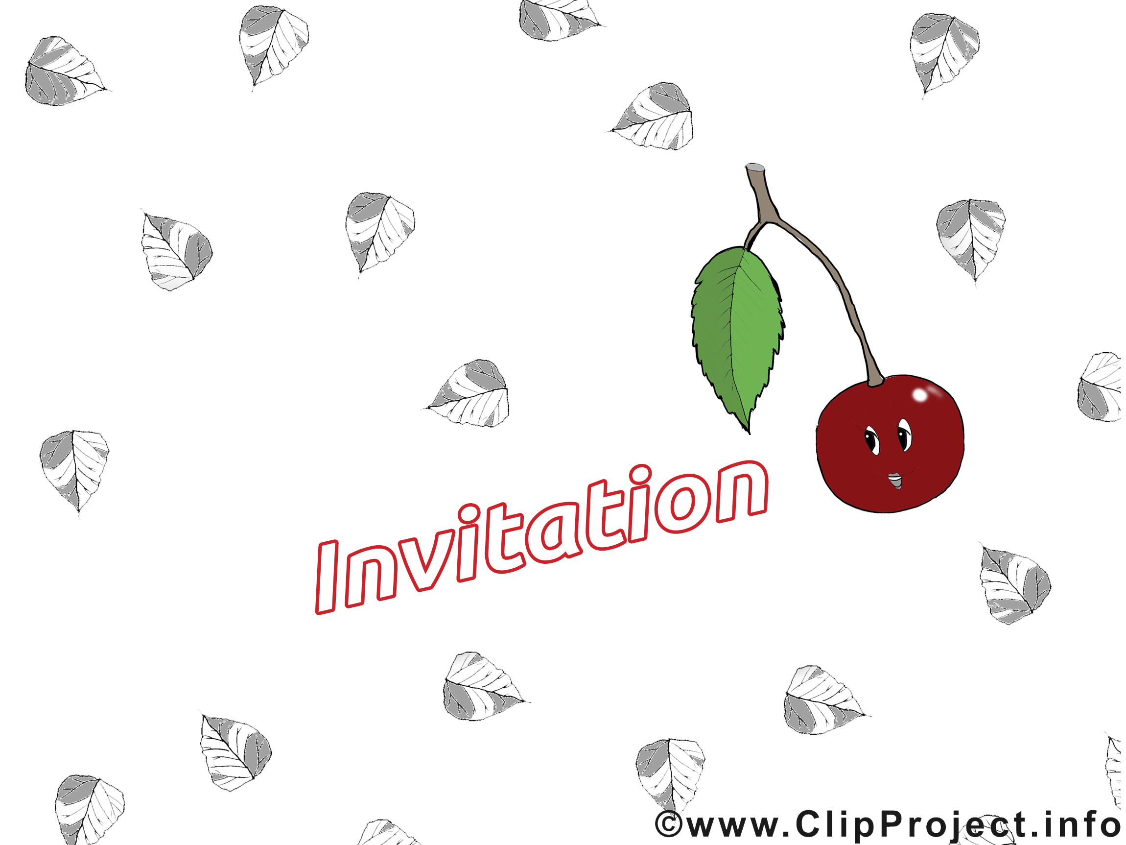 Cerise image gratuite - Invitation cliparts