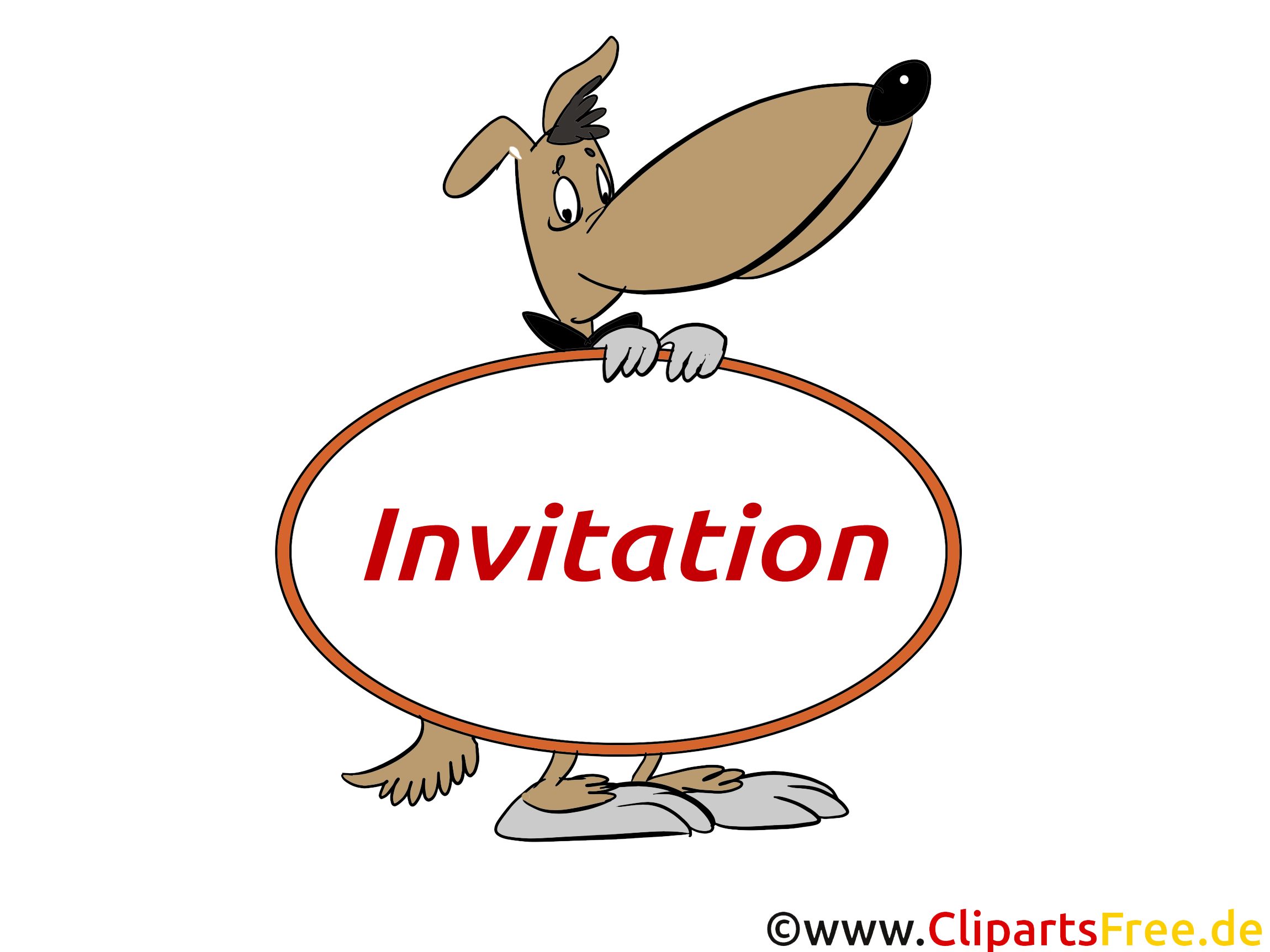 Chien clipart gratuit - Invitation images