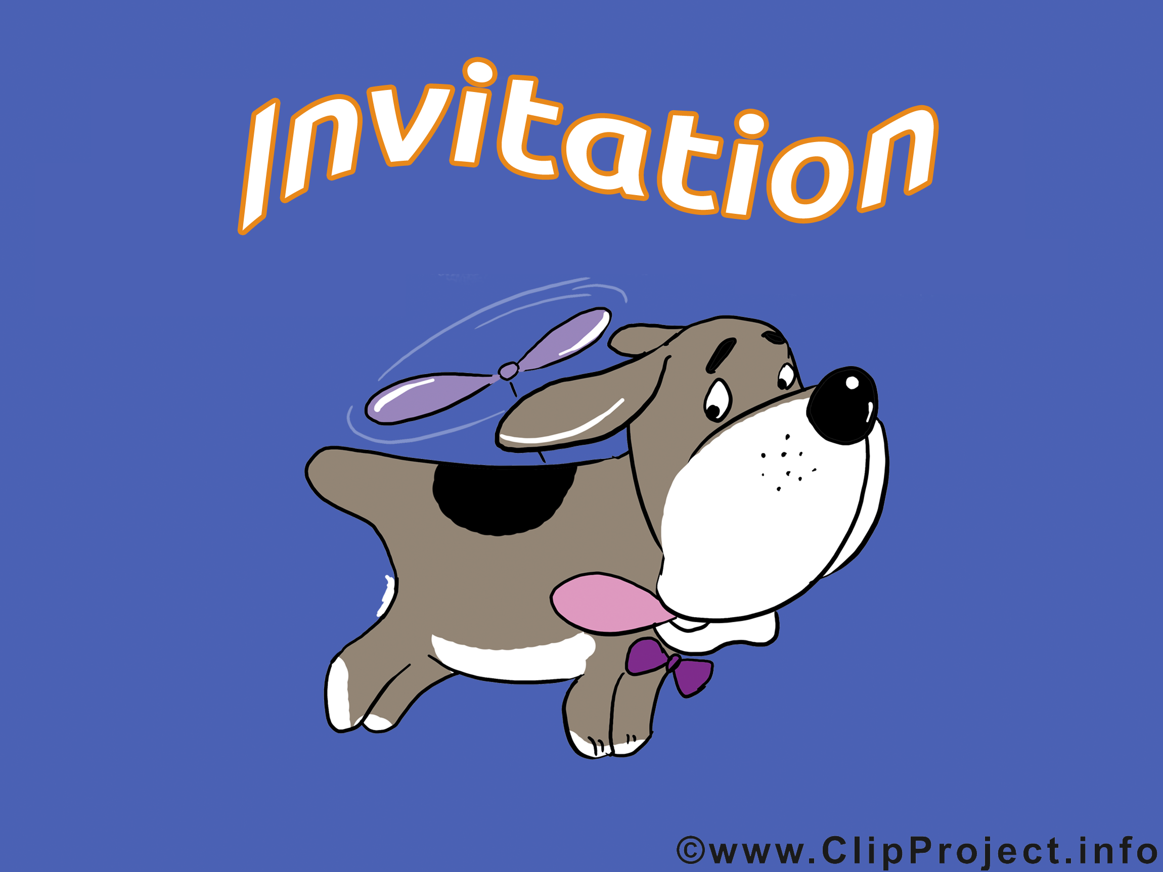 Chien dessin - Invitation clip arts gratuits