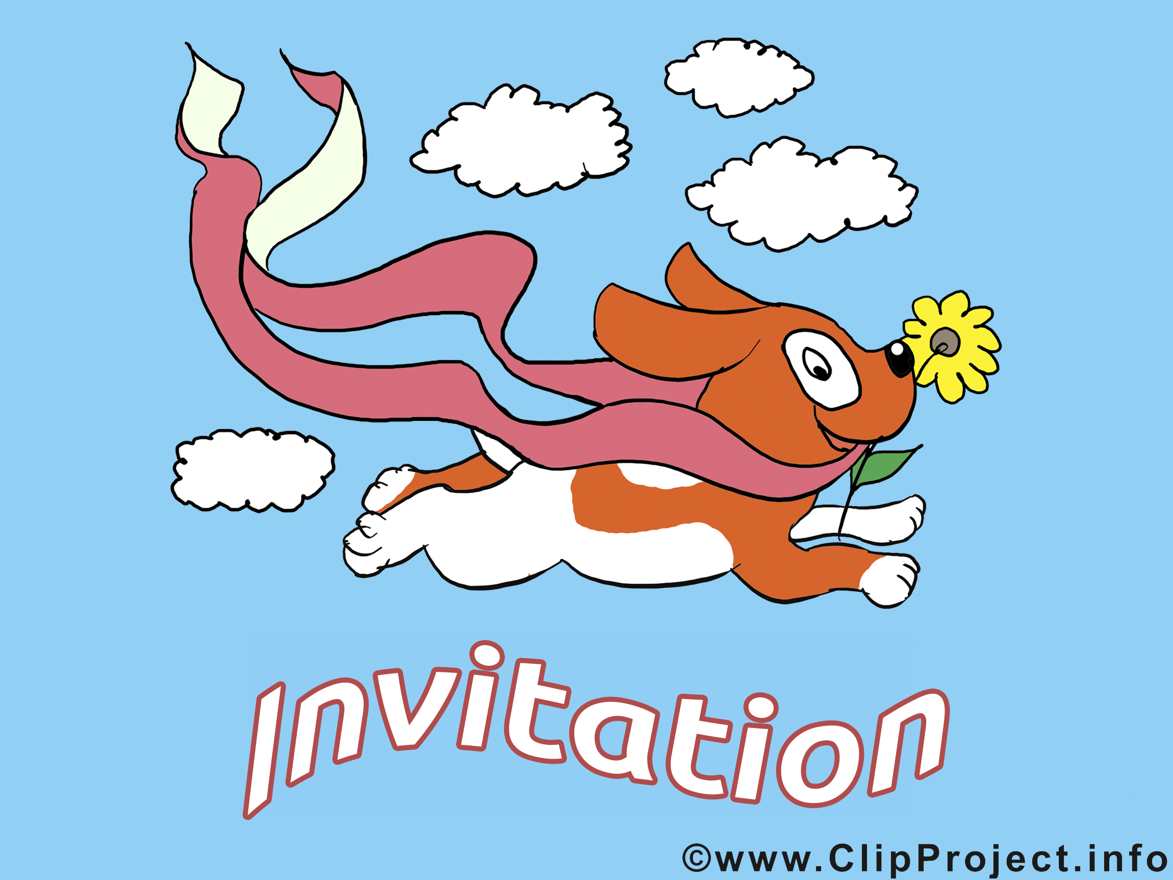 Chien images - Invitation clip art gratuit