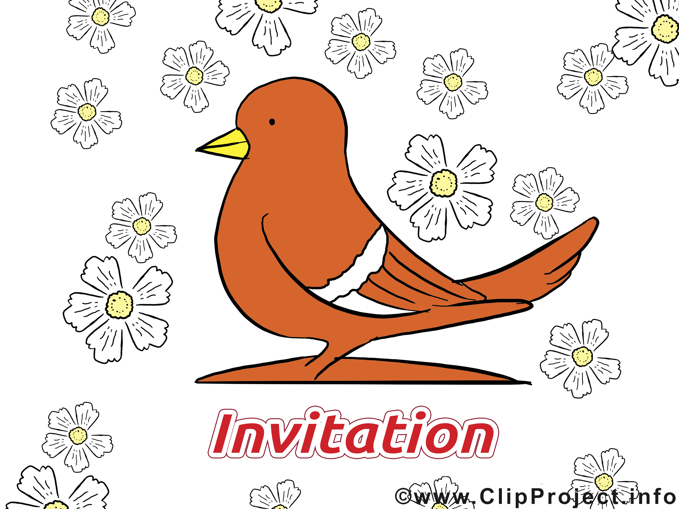 Colombe clip art gratuit – Invitation images